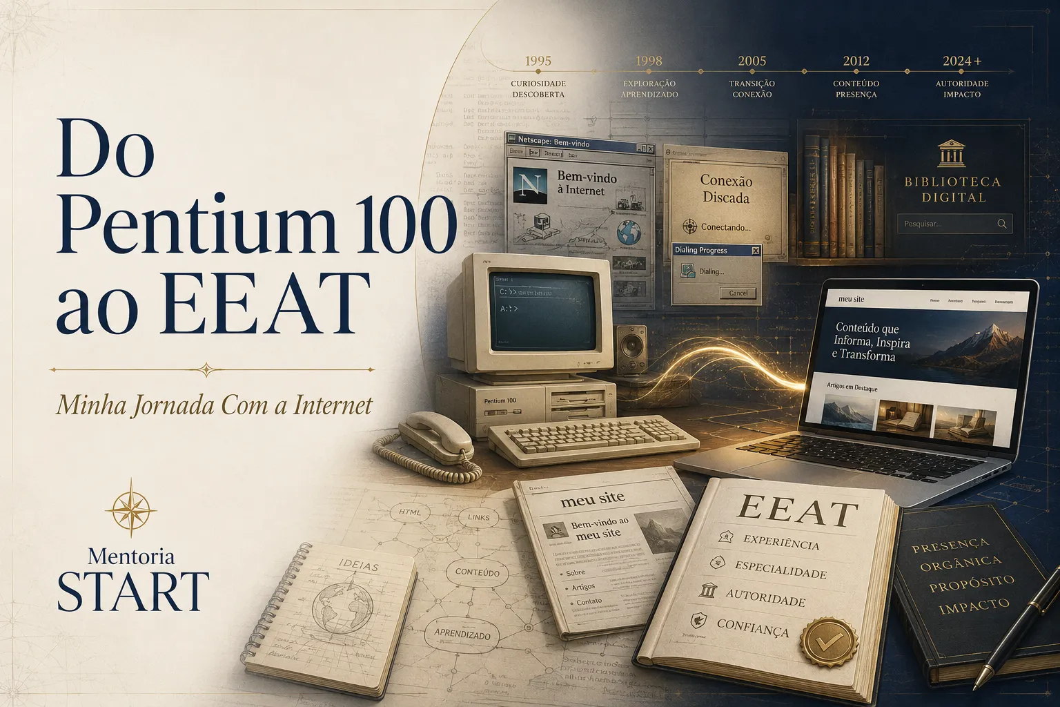 Do Pentium 100 ao EEAT: Minha Jornada Com a Internet