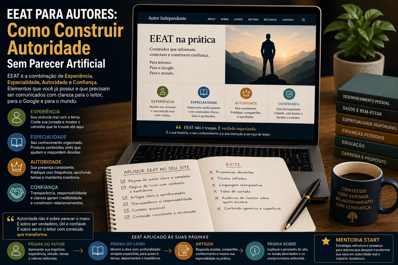 EEAT Para Autores: Como Construir Autoridade Sem Parecer Artificial