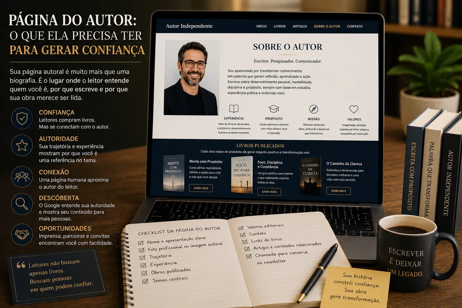Página do Autor: O Que Ela Precisa Ter Para Gerar Confiança