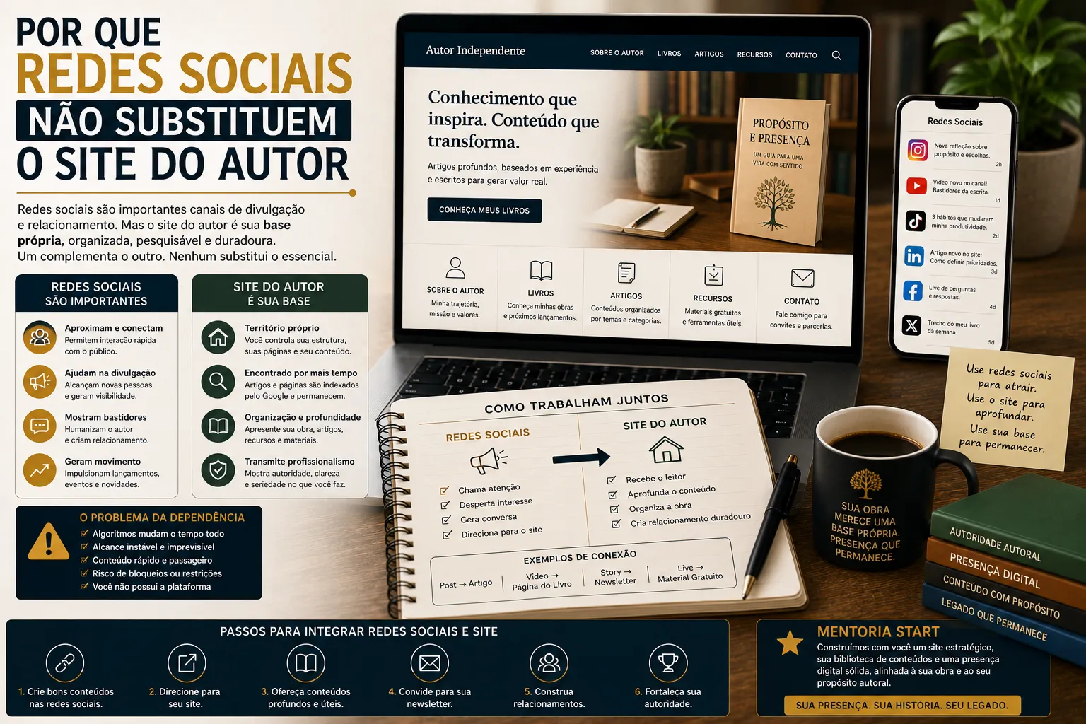 Por Que Redes Sociais Não Substituem o Site do Autor